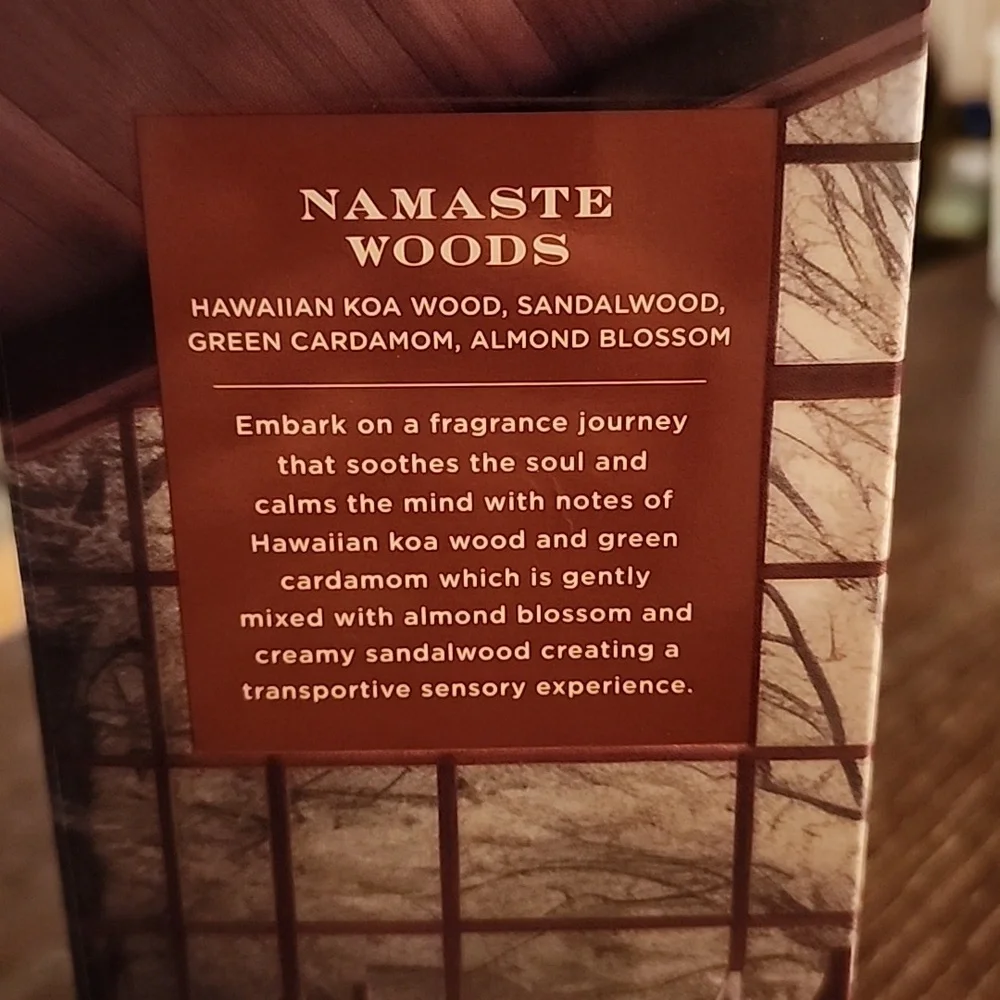 NIB HomeWorx Slatkin & Co. Namaste Woods Reed Diffuser - Brown/Gold
